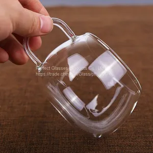 Glass Cup Kungfu Tea Cup Three Part Glass Cup Filter Glass Cup Coffee Cup Milk Cup Juice Cup for Hotel and Resturant thumbnail-3