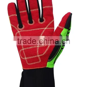 CE 4543 Cut Proof High Visibility Oil and Gas Safety Gloves TPR Cut Resistant Impact Protection Gloves thumbnail-1