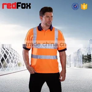 T-shirt Safety Strips Sleeves Workers Safety Yellow T-shirts Reflective Roadway T-shirt thumbnail-1
