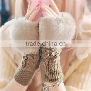 Heated Pure Color Autumn Winter Soft Lady Gloves Workout Gloves thumbnail-2