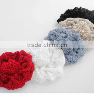 Fashion Computer Knitted Beret Hats in Red Majored Producer Factory thumbnail-1