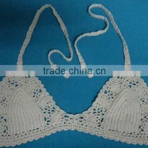 Ladies' Crochet Cotton Bikini Top Bra thumbnail-1