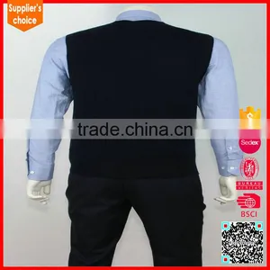 New Fashion Knitted Vest v Neck Men Sweater Vest Merino Wool Sweater Vest thumbnail-3