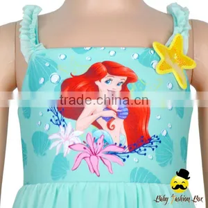 YZA-008 Yiwu Yihong New Arrive Baby Bikini Printed Cartoon Lace Ruffle Dress Harness Girls Infant Bikini thumbnail-3