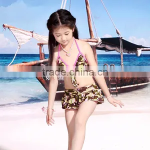 S13736A 2016 Kid Swimwear Girl's 2 Pcs Bikini Swimsuits thumbnail-1