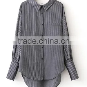 Runwaylover EY2377B New Style 2017 Ladies Fashion Loose Stripe Blouse thumbnail-5