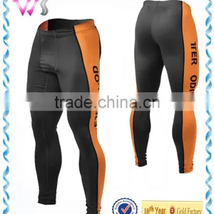 With Contrast Side Panels Mens Compression Wear Functional Tights thumbnail-1