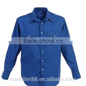 Thick Solid Fabric Double Pocket Mens Casual Shirts thumbnail-4