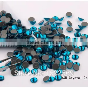 2058HF(1440Pcs/lot) Hight Quality Blue Zircon Rhinestones FlatBack HotFix Crystal SS20 thumbnail-4