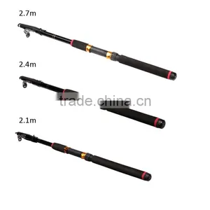 Ecellent Quality 2.1/2.4/2.7m Outdoor Portable Glass Fiber Telescopic Fishing Rod Travel Holiday Spinning Fishing Pole thumbnail-1