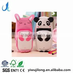Wholesale Office & School Rabbit Panda Pencil Case Bag PVC PU Fabric Multifunction Animal Shape Pencil Bag thumbnail-1
