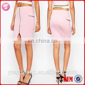 Newest Zip Front Mature Lady Spandex Pencil Skirt, Hot Girls In Pencil Skirt thumbnail-1