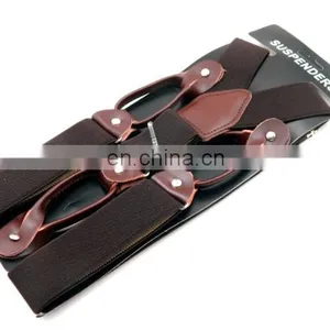 2017 Best Quality Leather Mens Suspenders Button Suspenders thumbnail-1