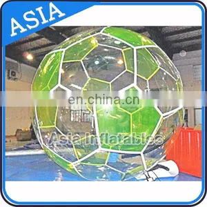 Football Shape Inflatable Water Ball With Reinforced Strips thumbnail-1