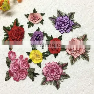 Wholesale Fashion 3D Flower Embroidery Patch for Clothes thumbnail-1