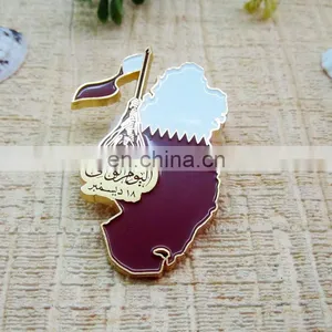 2017 Wholesale Custom Design Lapel Pin Qatar National Day Badges thumbnail-1
