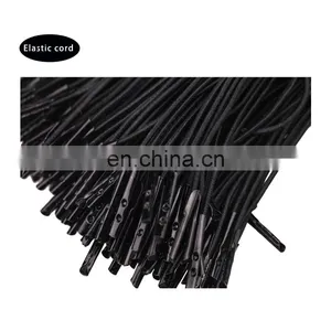 China Wholesale 2mm Round Black Elastic Cord With Metal End/bard for Document Folder thumbnail-3