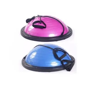 Half Yoga Balance Ball Trainer With Ropes and Hand Pump thumbnail-1