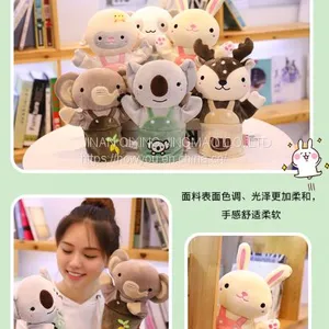 Customized Mouth Can Open Hand Puppet Plush Toy Dinosaur for Child Kindergarten Performance thumbnail-3