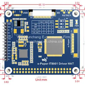 1448x1072 High Definition, 6inch E-Ink Display HAT for Raspberry Pi, Black/white, 16 Gray Scale thumbnail-5