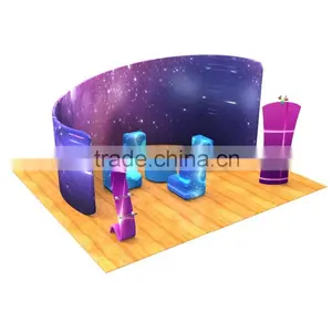 Custom Made Backdrop Fabric Tension Portable Tension Fabric Alumium Folding Panel Display thumbnail-5