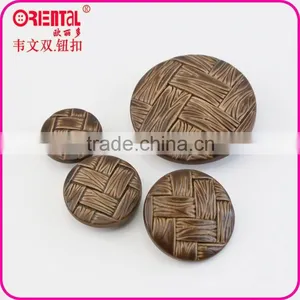 Imitation Leather Plastic Coat Button in Brown thumbnail-1