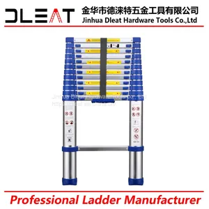 New Red Color Dleat 3.8m Single Aluminum Telescopic Ladder With EN131 thumbnail-2