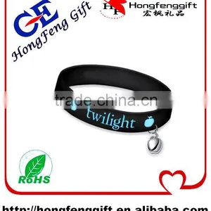 Great Quality 1 Inch Silicone Bracelet / Rubber Wrist Band / Ink Filled Wristband thumbnail-1
