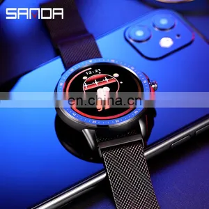 Sanda CF19 Trendy Design Intelligent Men Wrist Watches Waterproof Alarm Luminous Sport Android Smart Watch thumbnail-4