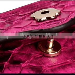 Short Style Color Rare Python Skin Leather Wallet Smart Multifunction Card Holder Two Folder Purse for Women thumbnail-3