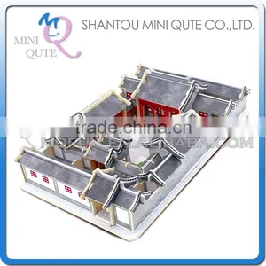 Mini Qute 3D Wooden Puzzle China Courtyard World Architecture Famous Building Adult Kids Model Educational Toy Gift NO.JPD764 thumbnail-1
