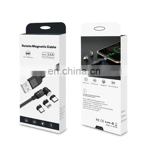 Wholesale 3PIN 1M 2M 540 Degree Rotation Fast Charging Micro Type C Data Magnetic 3 In 1 Usb Charging Cable thumbnail-4
