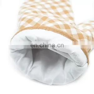 Factory Wholesale Microwave Barbeque Kitchen Insulation BBQ Heat Resistant Cotton Grill Oven Mitts Gloves thumbnail-2