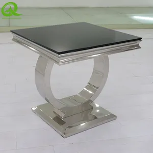 Modern Living Room Furniture Set Glass Side Table Small Coffee Table thumbnail-2