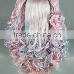 Medium Multi Color Lolita 70CM+50CM Tonytail Wave Clip On Ponytail Hair Wig thumbnail-4