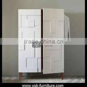 WD-038 Latest Modern Design White Wardrobe OEM Design thumbnail-1