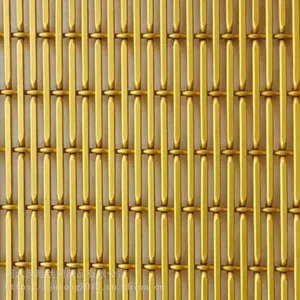 Retro Color Brass Woven Screen Decorative Metal Wire Mesh thumbnail-2