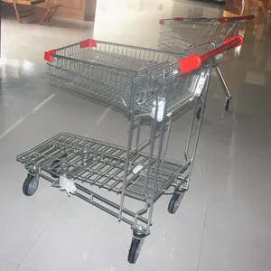 Metallic Trolley Supermarket Hand Shopping Trolley thumbnail-4