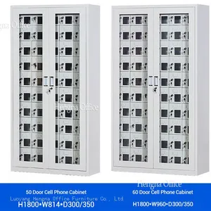 Public Phone Charging Locker | With Iron Gate Door ，Base Cabinet & Built-in Socket | for Subway Station thumbnail-2
