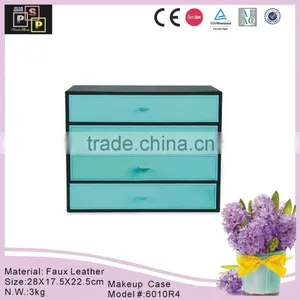 China Supplier Household Faux Leather Makeup Cabinet Case thumbnail-6
