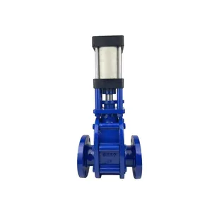Manufacturer Direct Sales Pneumatic Ceramic Double Gate Valve Pneumatic Flange Gate Valve thumbnail-1