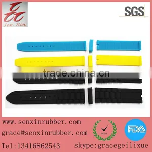 High Quality Colourful Silicone Rubber Watch Strap thumbnail-1