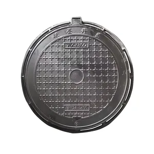Jingdong Anti-settling Ductile Iron Heavy-duty Round Manhole Cover Customizable D400 E600 (Model 500-1200) Black for Highway thumbnail-1