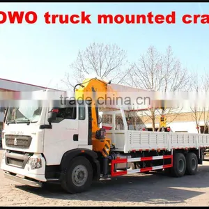 2015 Hot Sale Low Price Howo 8*4 290hp Euro3 30Ton Truck Mounted Crane for Sale Made in China thumbnail-1