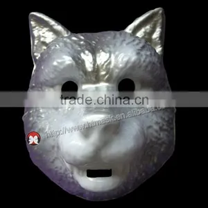 Silver Dog Head Animal Party Mask thumbnail-1