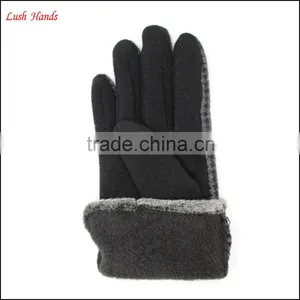 2016 Ladies Fingered Touch-screen Spandex Velvet Gloves for Wholesale thumbnail-3
