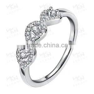 SGS Certified LEKANI 18K Gold Plated Latest Design Diamond Ring for Sale thumbnail-1