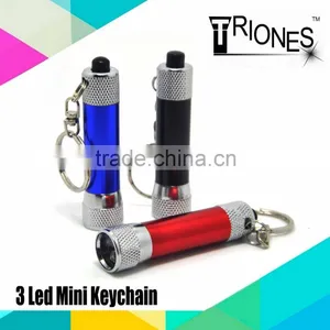 (120400) Wholesale Mini Aluminum Alloy 3led Keychain Flashlight thumbnail-1