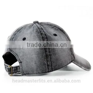 Broken Hole Washed Cheap Hip-hop Caps for Sale Distressed Denim Baseball Cap thumbnail-2