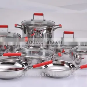 Silicon Handle Stainless Steel Cookware Set thumbnail-1